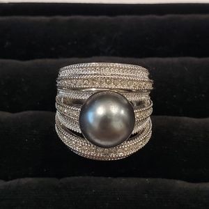 Silverstone Black Pearl Ring